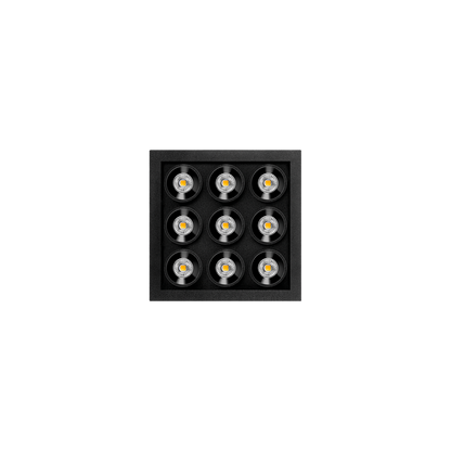 Spot Black Foster Micro Incastrat 3X3, Negru, 3000K, Push, Unghi 37°, 12,6W, Ip20, Cri>90