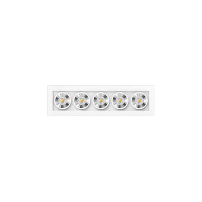 Spot Black Foster Micro Incastrat 5, Alb - Crom, 3000K, Push, Unghi 37°, 7W, Ip20, Cri>90