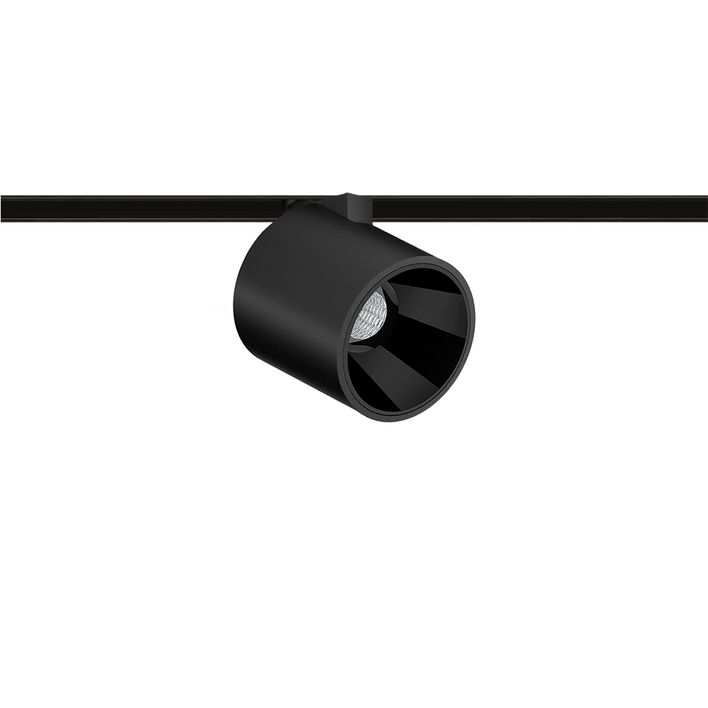 Spot Pentru Șină Arkoslight Flip 48V, Negru Texturat, 3500K, Dali, Unghi 23°, 6W, Ip20, Cri>90