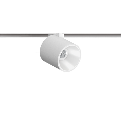 Spot Pentru Șină Arkoslight Flip 48V, Alb Texturat - Șină Albă, 3500K, Dali, Unghi 34°, 6W, Ip20, Cri>90
