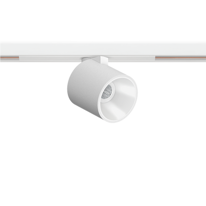Spot Pentru Șină Arkoslight Flip 48V Short, Alb Texturat - Șină Albă, 2700K, Dali, Unghi 34°, 6W, Ip20, Cri>90