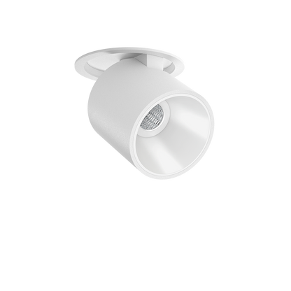 Spot Flip Incastrat, Alb Texturat - Alb, 3000K, Push, Unghi 34°, 6W, Ip20, Cri>90