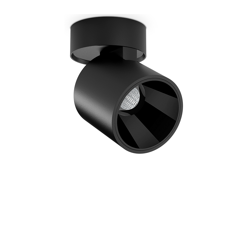 Spot Flip Aplicat, Negru Texturat, 3000K, Fără Dimare / Dali / Dali - Push, Unghi 34°, 6W, Ip20, Cri>90