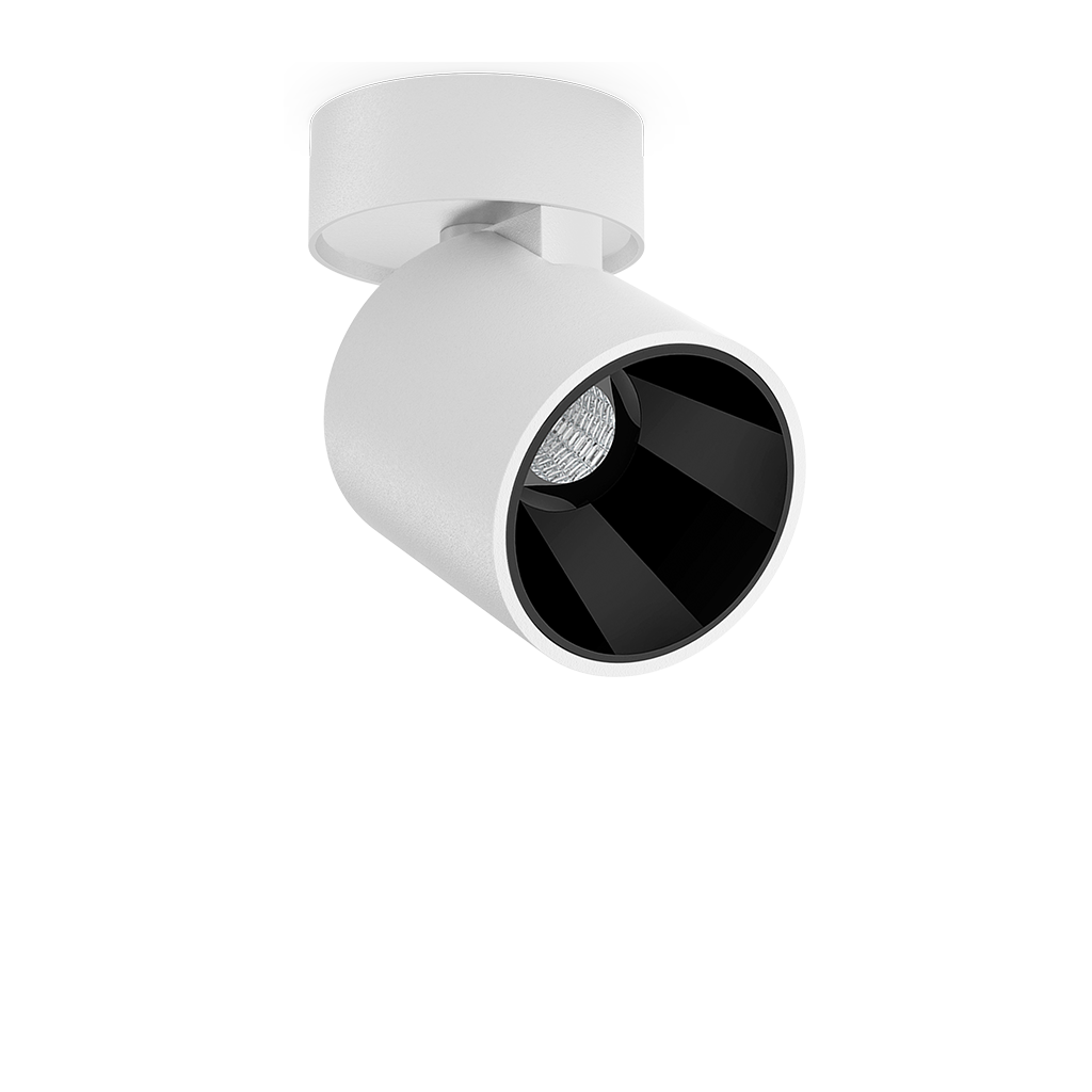 Spotlight Flip Surface-Mounted, Textured White, 3000K, Non-Dimmable / DALI / DALI - Push, 34° Beam Angle, 6W, IP20, CRI>90