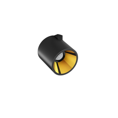Spot Magnetic 24V Flip, Negru Texturat-Auriu Metalizat, 4000K, Dim Options, Unghi 23°, 6W, Ip20, Cri>90