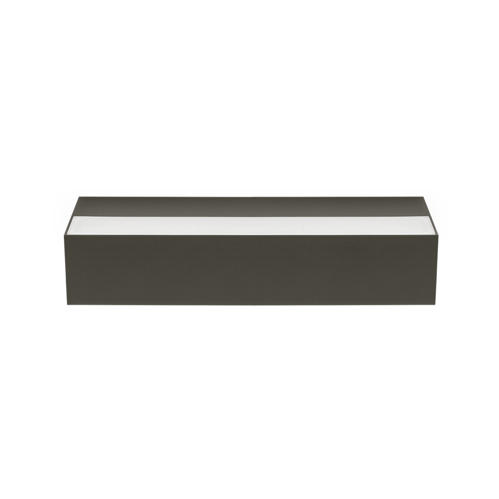 Wall Light Rec Outdoor Double, Textured Grey, 2700K, DALI, 114° Beam Angle, 12W, IP65, CRI>90