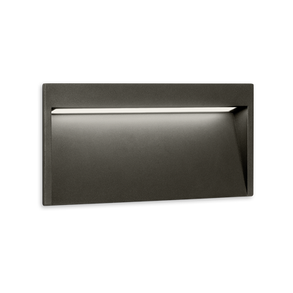 Aplică Incastrată De Perete Slim, Gri Texturat, 2700K, Dali, Unghi 75°, 6,8W, Ip65, Cri>90