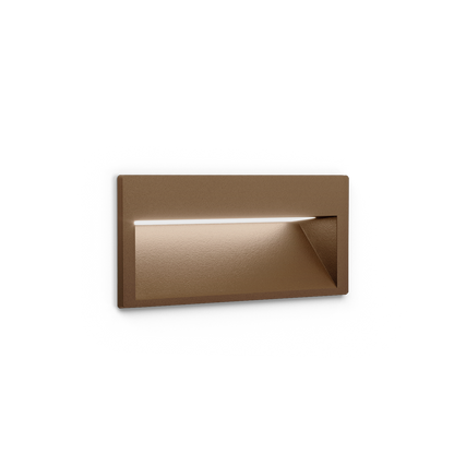 Aplică Incastrată De Perete Slim Mini, Oxidon Texturat, 2700K, Fără Dimare, Unghi 75°, 2W, Ip65, Cri>90