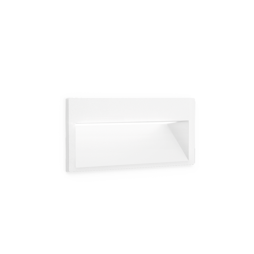 Recessed Wall Light Slim Mini, Textured White, 2700K, Non-Dimmable, 75° Beam Angle, 2W, IP65, CRI>90