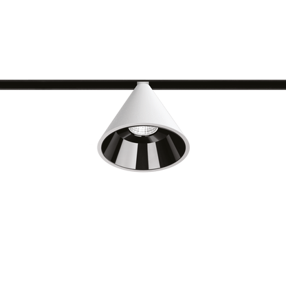 Spot Pentru Șină Arkoslight Wiz 48V, Alb Texturat, 2700K, Dali, Unghi 38°, 12,4W, Ip20, Cri>90