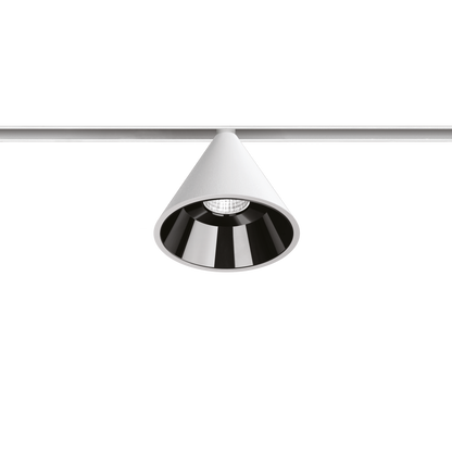 Spot Pentru Șină Arkoslight Wiz 48V, Alb Texturat - Șină Albă, 4000K, Dali, Unghi 38°, 12,4W, Ip20, Cri>90