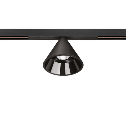 Spot Pentru Șină Arkoslight Wiz 48V Short, Negru Texturat, 4000K, Dali, Unghi 38°, 12,4W, Ip20, Cri>90