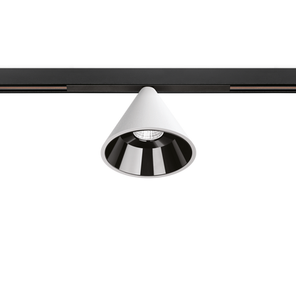 Track Spotlight Arkoslight Wiz 48V Short, Textured White, 3000K, DALI, 38° Beam Angle, 12.4W, IP20, CRI>90
