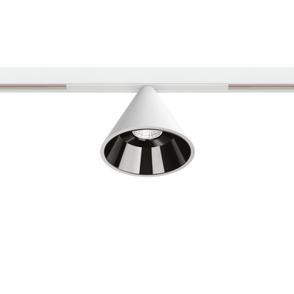 Spot Pentru Șină Arkoslight Wiz 48V Short, Alb Texturat - Șină Albă, 2700K, Dali, Unghi 38°, 12,4W, Ip20, Cri>90