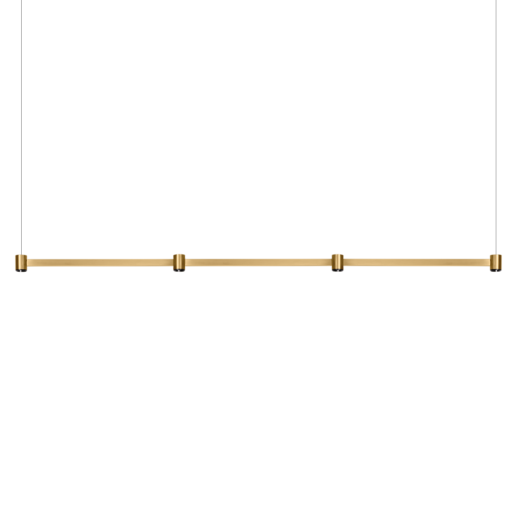 Pendant Art Modular Base 4, Brushed Gold Black Base, 3000K, Non-Dimmable, 38° Beam Angle, 8.4W, IP20, CRI>90, Max. 5 m