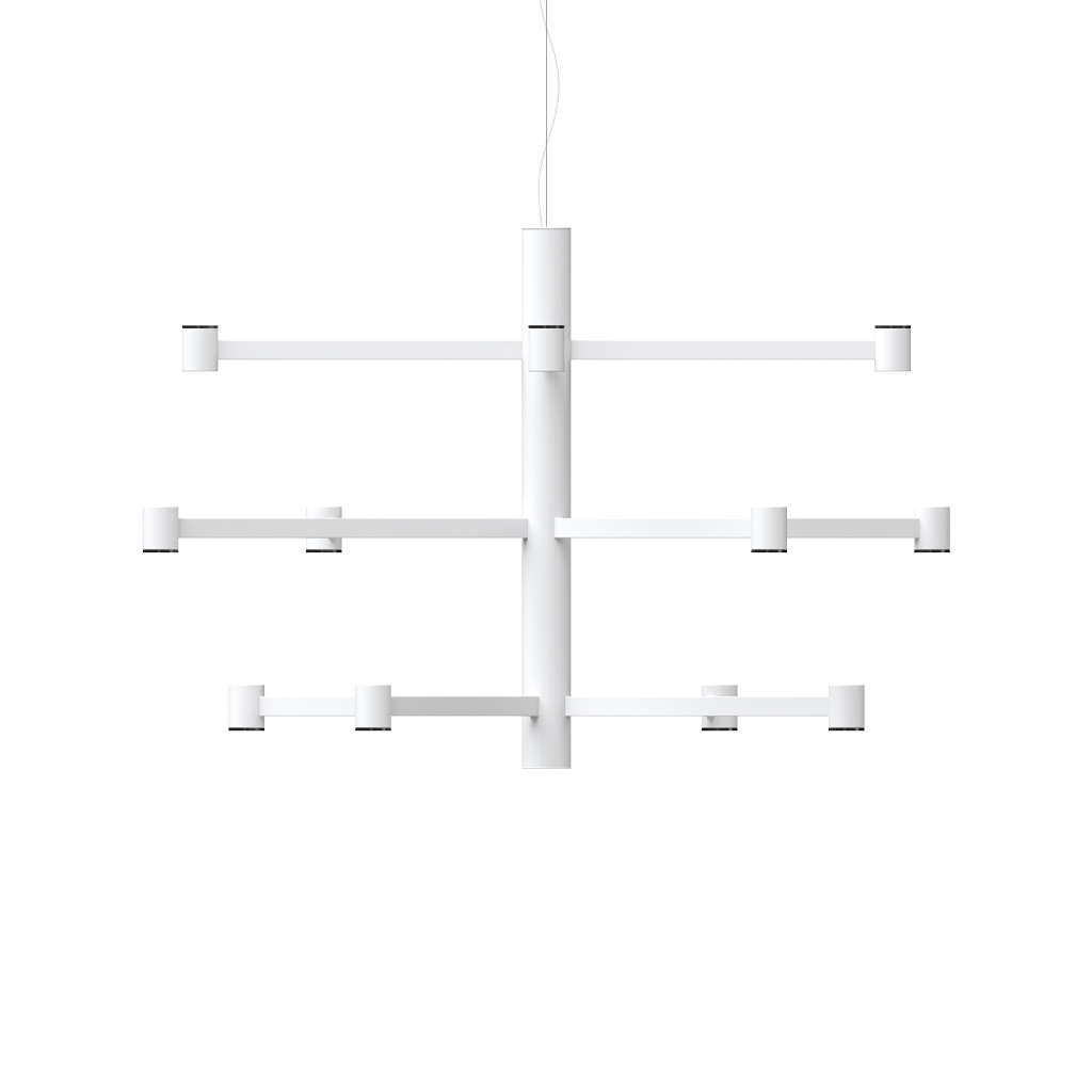 Pendant Art Chandelier Base, Textured White, 3000K, DALI, 38° / 72° Beam Angle, 25.2W, IP20, CRI>90, Max. 2 m