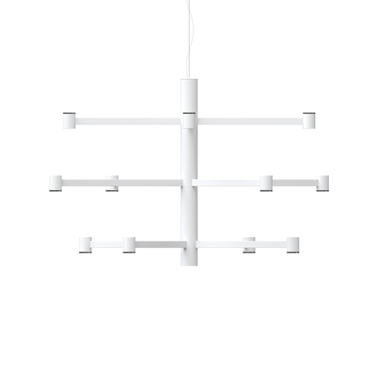 Pendant Art Chandelier Base, Textured White, 3000K, DALI, 38° / 72° Beam Angle, 25.2W, IP20, CRI>90, Max. 2 m