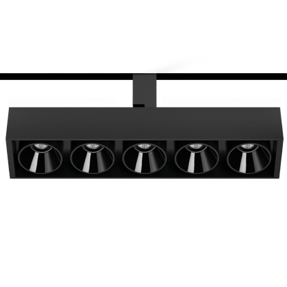 Spot Pentru Șină Arkoslight Black Foster 48V Tilt 5, Negru Texturat, 2700K, Dali, Unghi 19°, 10,5W, Ip20, Cri>90