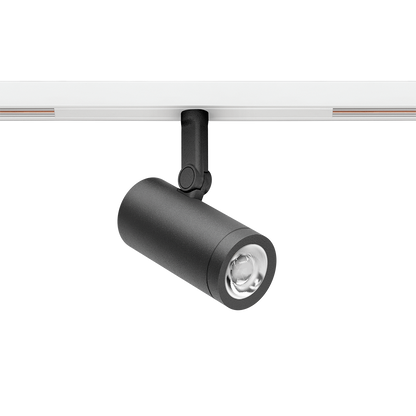 Spot Pentru Șină Arkoslight Coco 48V Short, Negru Texturat - Șină Albă, 3500K, On Board, Unghi 20°, 8,7W, Ip20, Cri>90