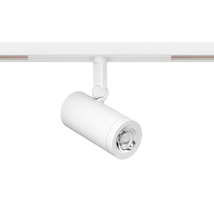 Spot Pentru Șină Arkoslight Coco 48V Short, Alb Texturat - Șină Albă, 2700K, On Board, Unghi 20°, 8,7W, Ip20, Cri>90