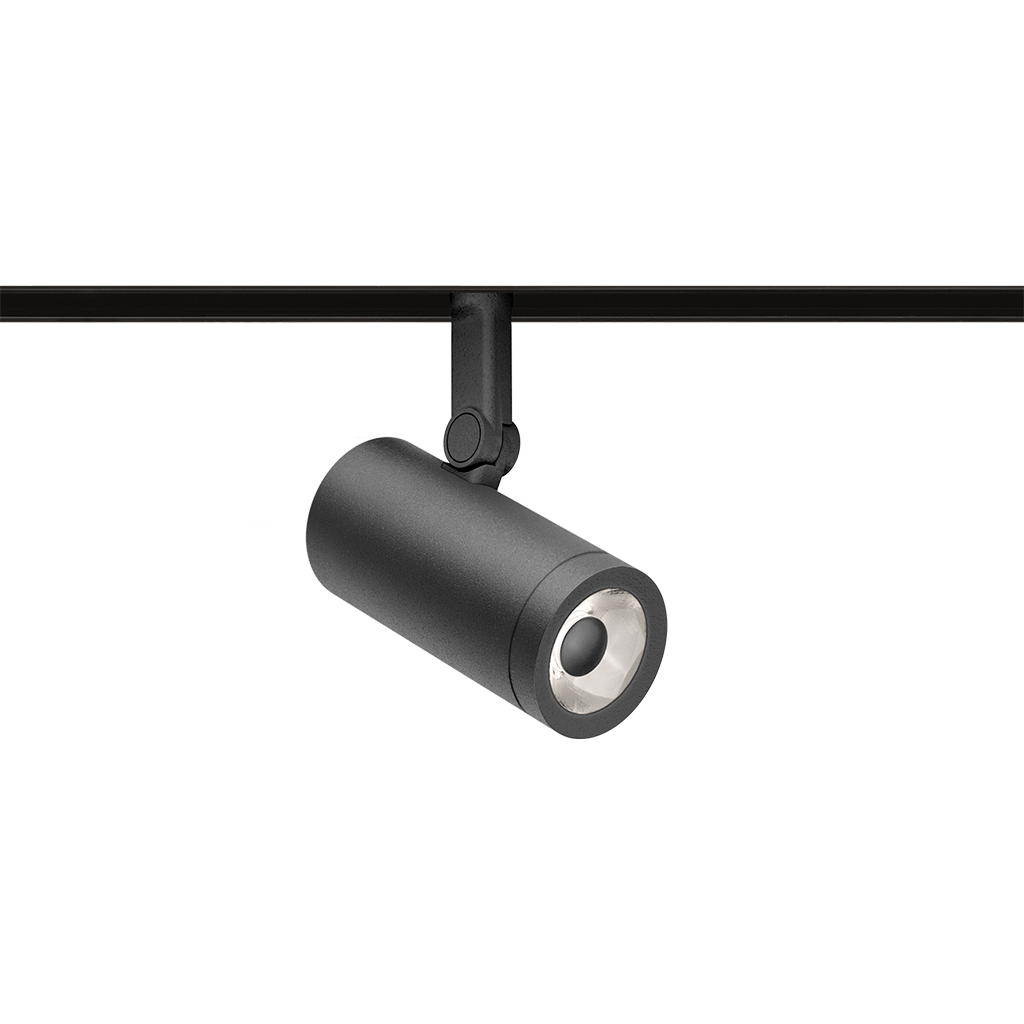 Spot Pentru Șină Arkoslight Coco 48V Super Spot, Negru Texturat, 3500K, Dali, Unghi 12°, 6W, Ip20, Cri>90