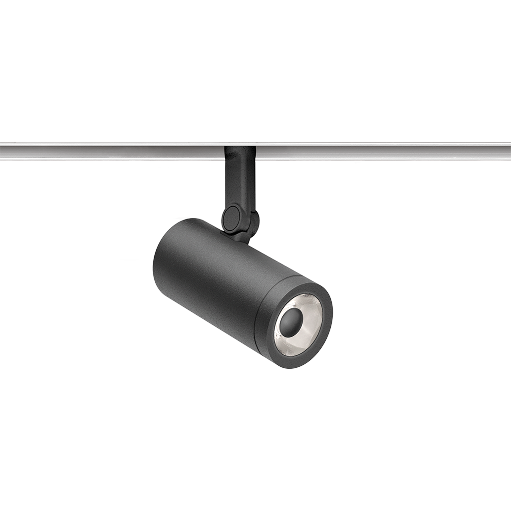 Spot Pentru Șină Arkoslight Coco 48V Super Spot, Negru Texturat - Șină Albă, 4000K, On Board, Unghi 12°, 6W, Ip20, Cri>90