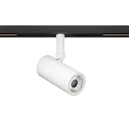Track Spotlight Arkoslight Coco 48V Super Spot Short, Textured White, 3500K, ON BOARD, 12° Beam Angle, 6W, IP20, CRI>90