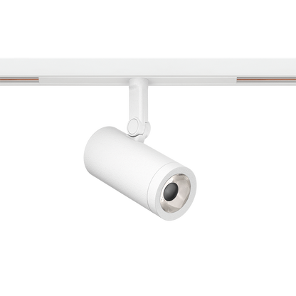 Spot Pentru Șină Arkoslight Coco 48V Super Spot Short, Alb Texturat - Șină Albă, 2700K, On Board, Unghi 12°, 6W, Ip20, Cri>90