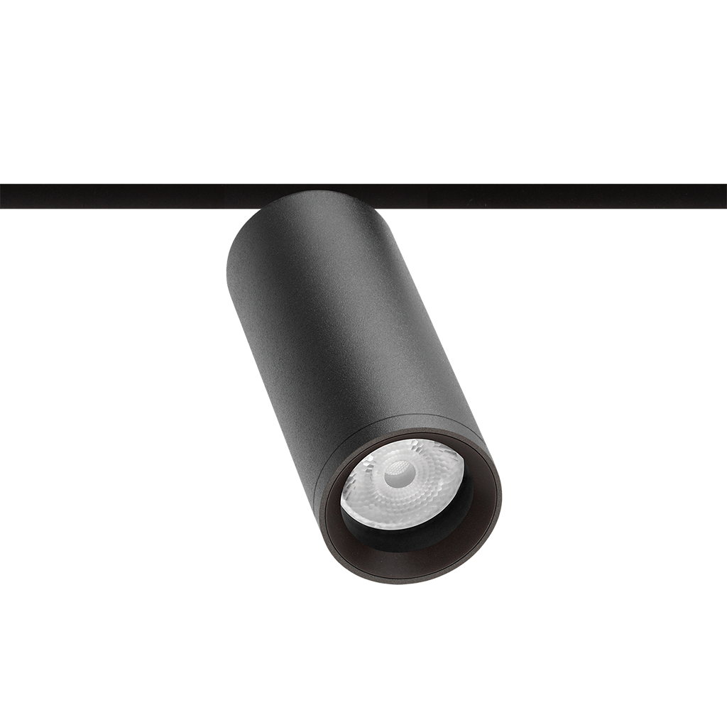 Spot Pentru Șină Arkoslight Fit 50 48V, Negru Texturat, 3500K, Dali, Unghi 14°, 12W, Ip20, Cri>90