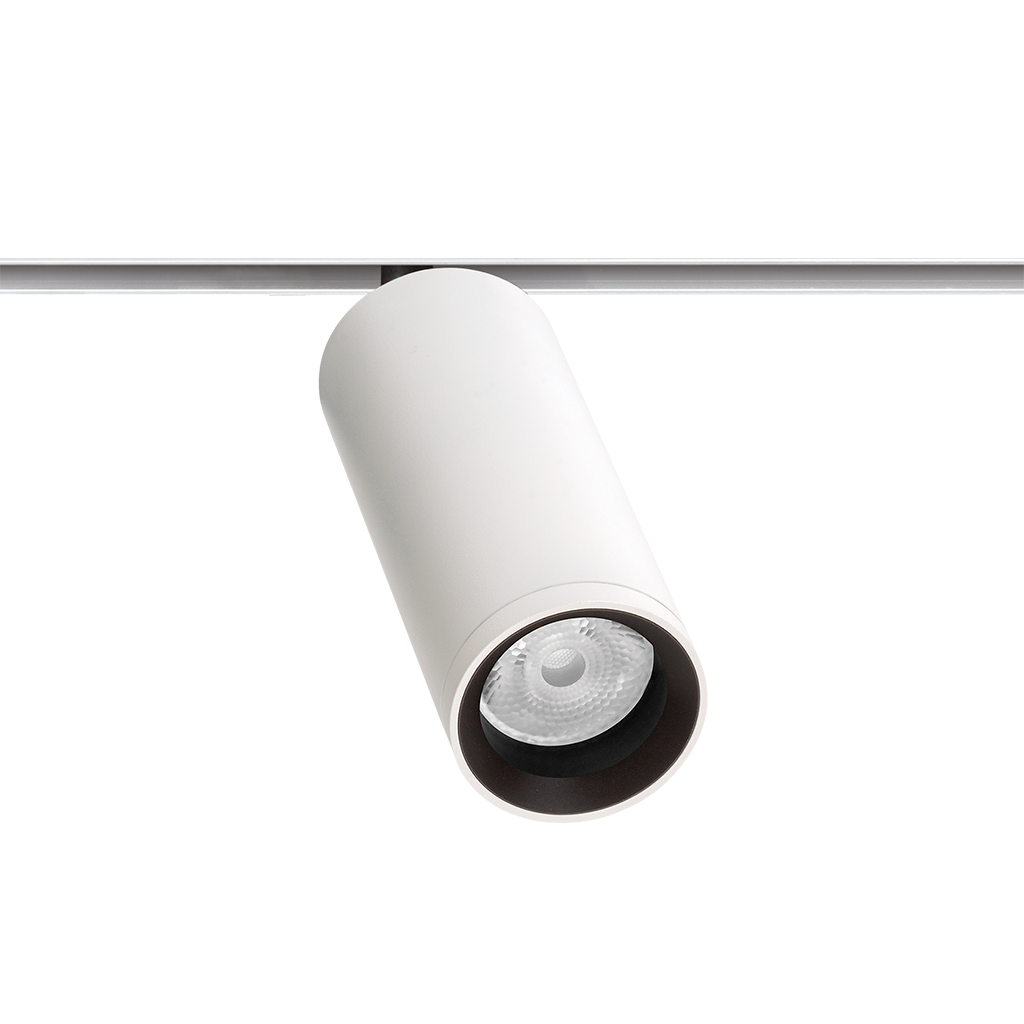 Spot Pentru Șină Arkoslight Fit 50 48V, Alb Texturat - Șină Albă, 2700K, Dali, Unghi 26°, 12W, Ip20, Cri>90