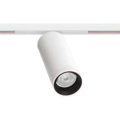 Spot Pentru Șină Arkoslight Fit 50 48V Short, Alb Texturat - Șină Albă, 2700K, Dali, Unghi 14°, 12W, Ip20, Cri>90