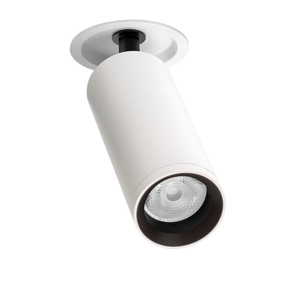 Spot Fit 50 Incastrat, Alb Texturat, 3500K, Dali, Unghi 14°, 12W, Ip20, Cri>90