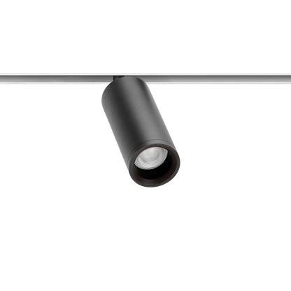 Spot Pentru Șină Arkoslight Fit 35 48V, Negru Texturat - Șină Albă, 2700K, Fără Dimare, Unghi 20°, 5,5W, Ip20, Cri>90
