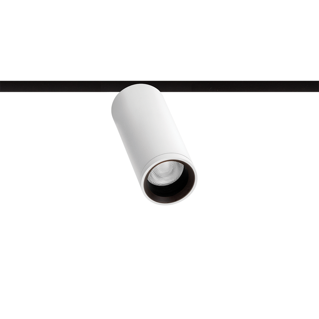 Spot Pentru Șină Arkoslight Fit 35 48V, Alb Texturat, 4000K, Dali, Unghi 20°, 5,5W, Ip20, Cri>90