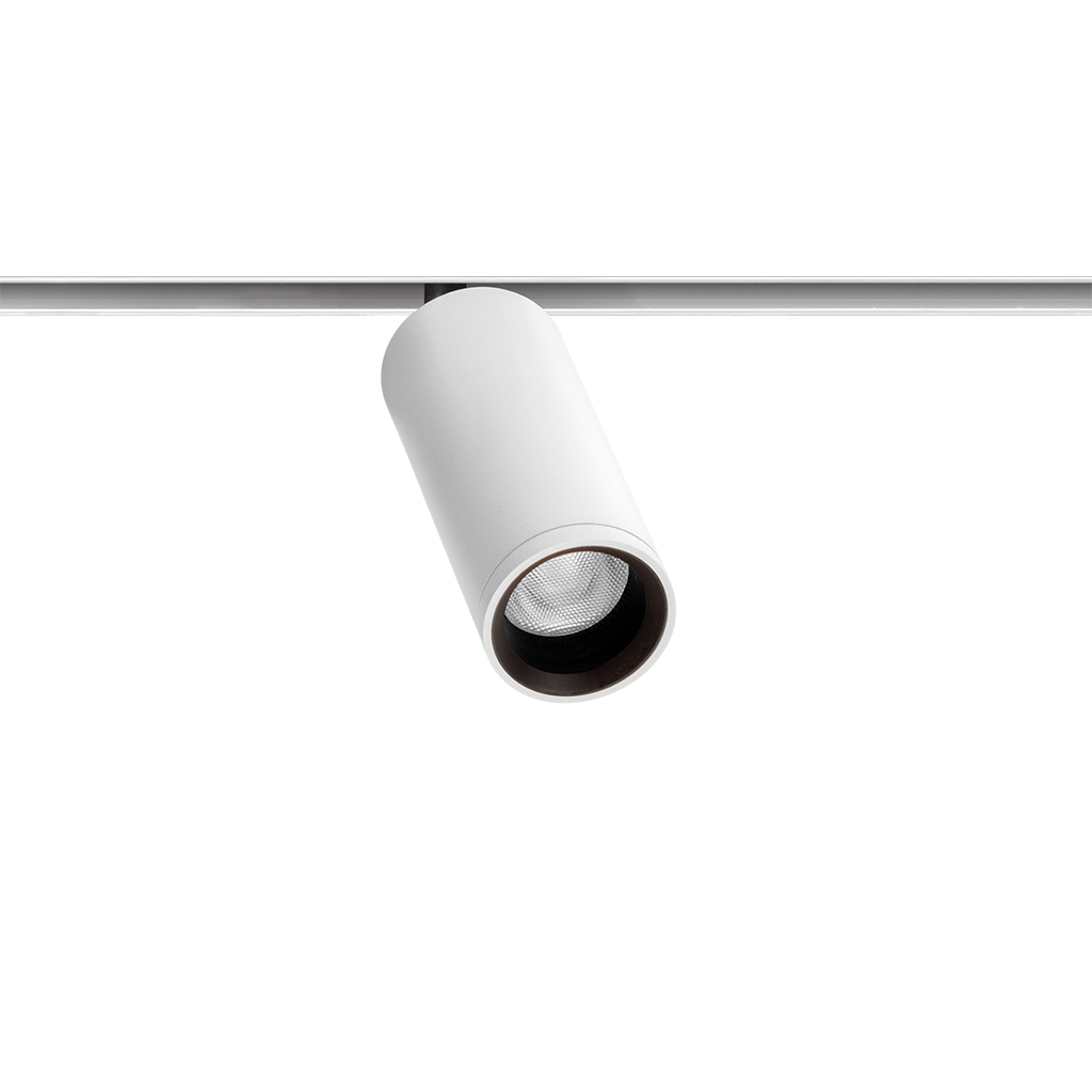 Spot Pentru Șină Arkoslight Fit 35 48V, Alb Texturat - Șină Albă, 4000K, Dali, Unghi 29°, 5,5W, Ip20, Cri>90