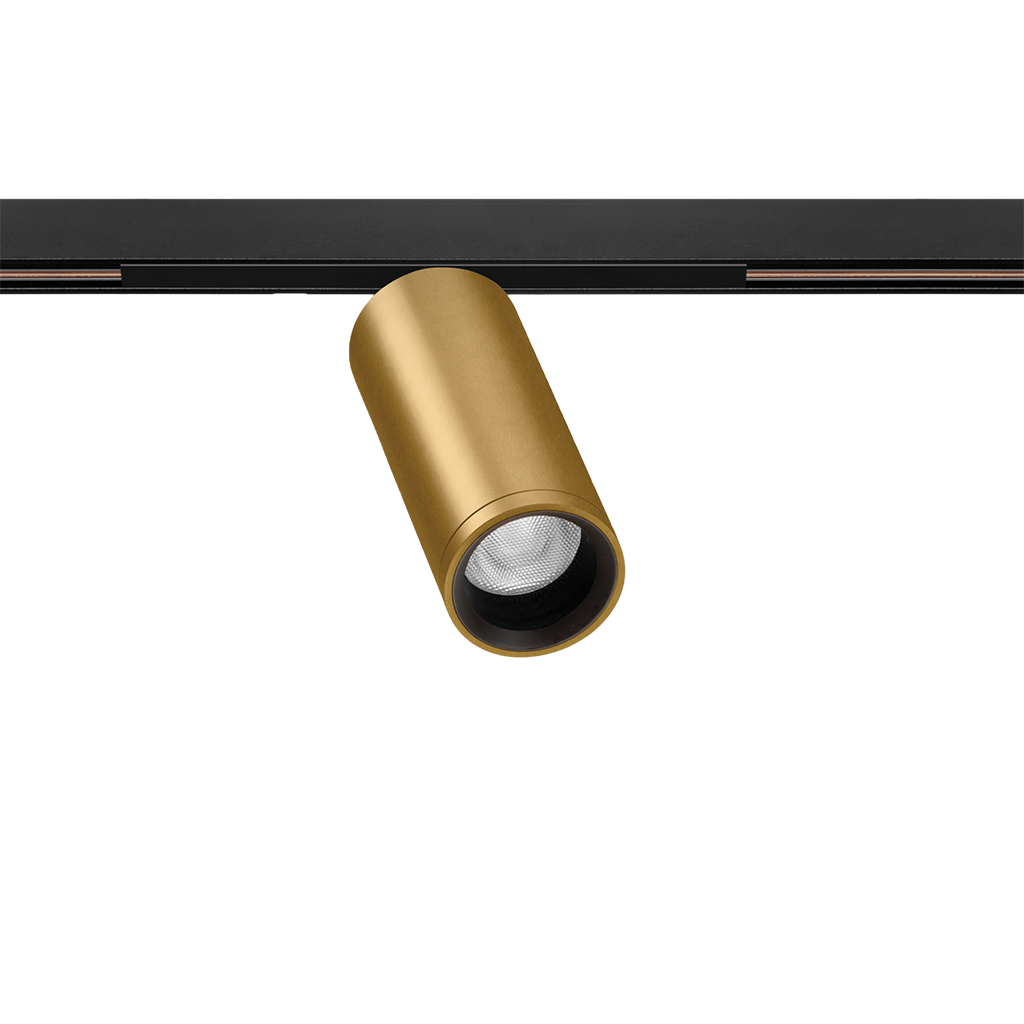 Spot Pentru Șină Arkoslight Fit 35 48V Short, Auriu, 2700K, Dali, Unghi 20°, 5,5W, Ip20, Cri>90