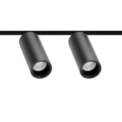 Track Spotlight Arkoslight Fit 35 48V Double, Textured Black, 4000K, DALI, 29° Beam Angle, 11W, IP20, CRI>90