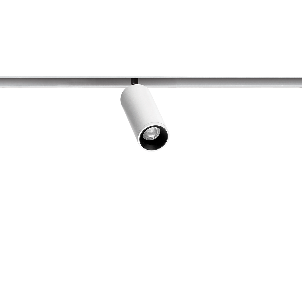 Spot Pentru Șină Arkoslight Fit 20 48V, Alb Texturat - Șină Albă, 3000K, Dali, Unghi 30°, 2,1W, Ip20, Cri>90