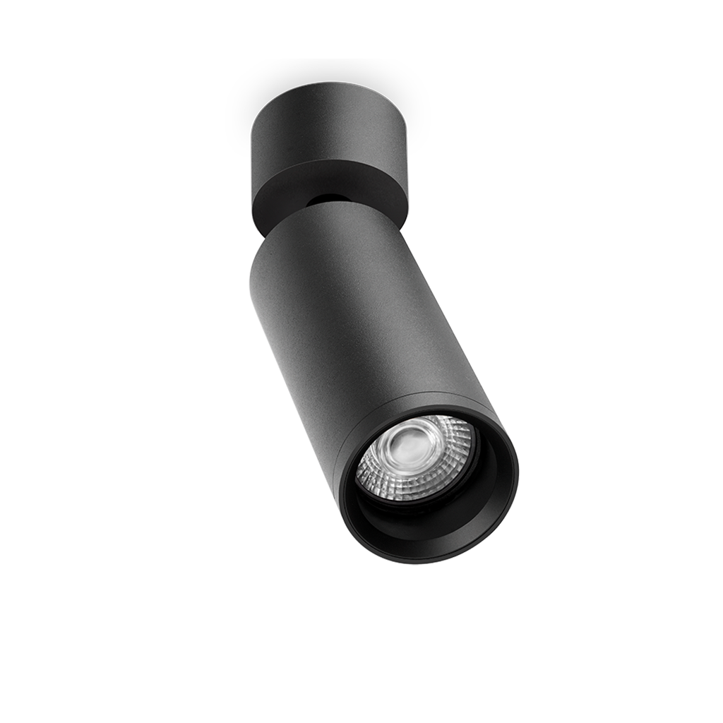 Spotlight Fit 65 Surface-Mounted, Textured Black, 4000K, Non-Dimmable, 18° Beam Angle, 10.3W, IP20, CRI>90