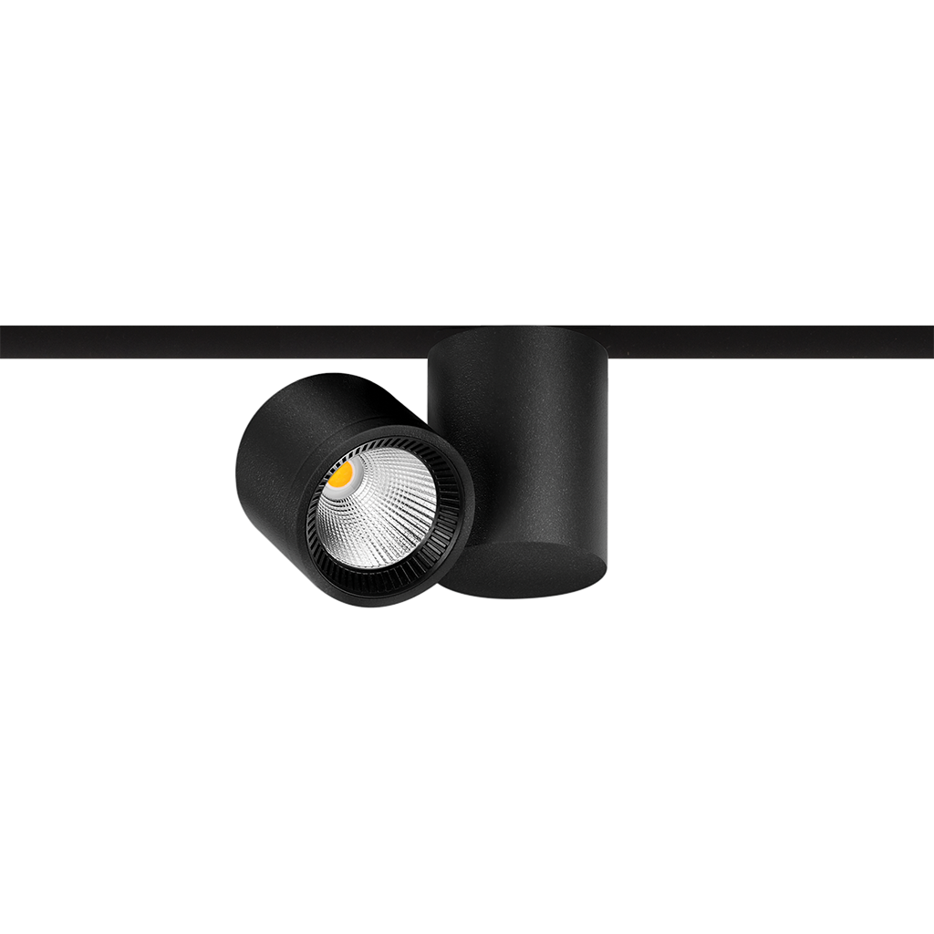 Spot Pentru Șină Arkoslight Io 48V, Negru Texturat, 3500K, Dali, Unghi 30°, 4,5W, Ip20, Cri>90