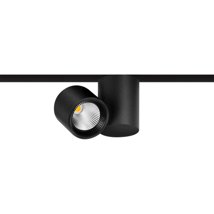 Spot Pentru Șină Arkoslight Io 48V, Negru Texturat, 3500K, Dali, Unghi 30°, 4,5W, Ip20, Cri>90