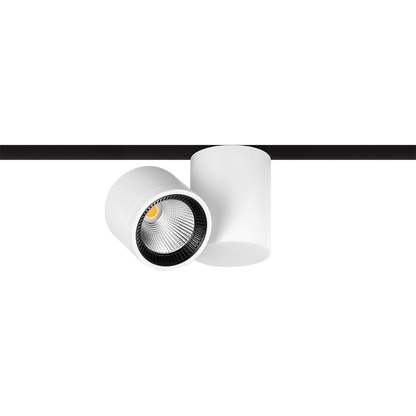 Spot Pentru Șină Arkoslight Io 48V, Alb Texturat, 3000K, Dali, Unghi 20°, 4,5W, Ip20, Cri>90