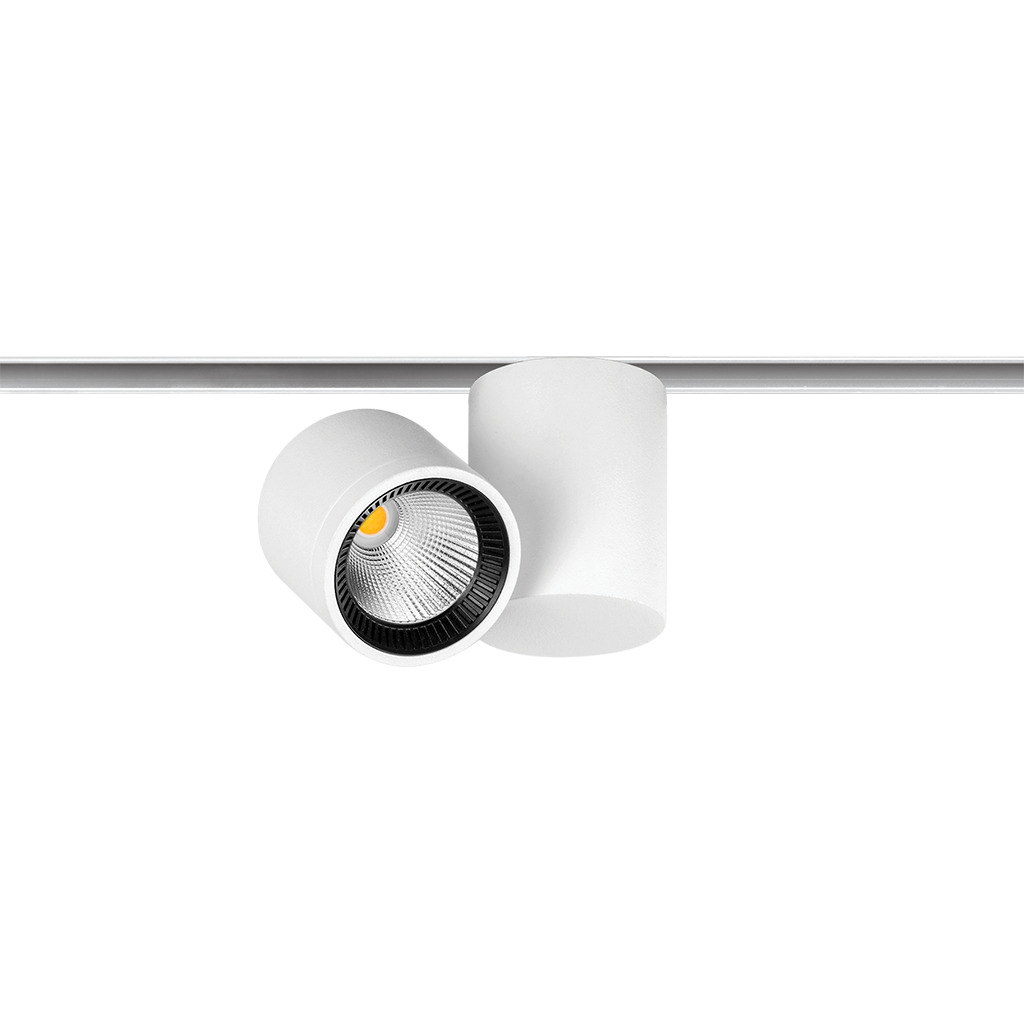 Spot Pentru Șină Arkoslight Io 48V, Alb Texturat - Șină Albă, 3500K, Dali, Unghi 20°, 4,5W, Ip20, Cri>90