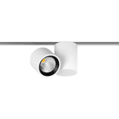 Spot Pentru Șină Arkoslight Io 48V, Alb Texturat - Șină Albă, 3500K, Dali, Unghi 20°, 4,5W, Ip20, Cri>90