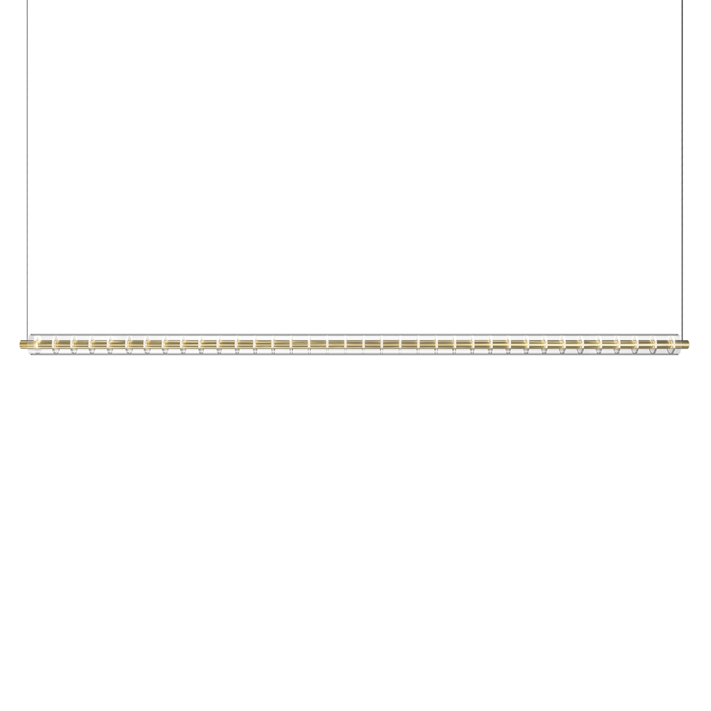 Pendul Loop 1800 Indirect, Auriu Periat, 3000K, Push, Unghi 110°, 34,1W, Ip20, Cri>95, Max. 5 M