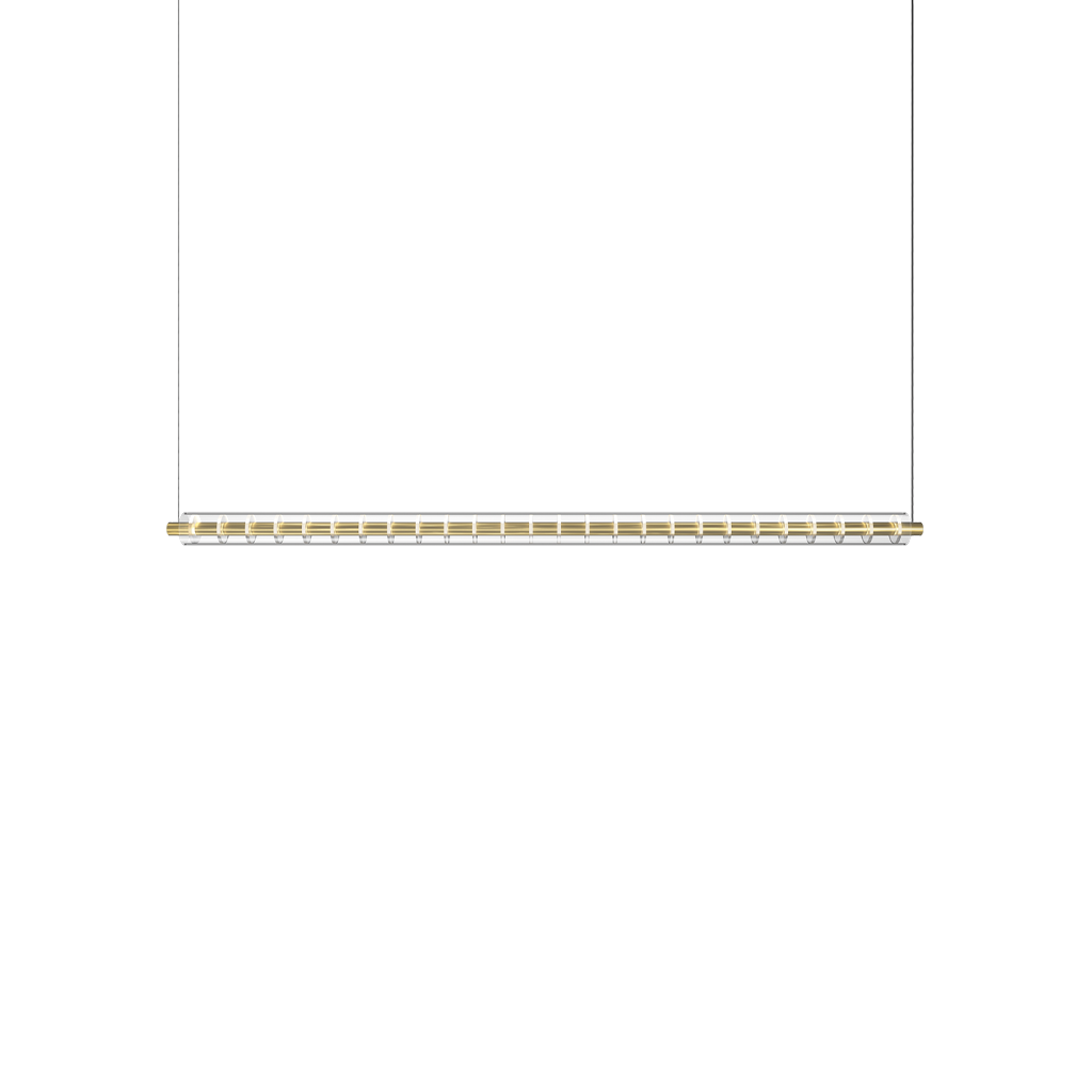Pendant Loop 1300 Indirect, Brushed Gold, 2700K, Non-Dimmable, 110° Beam Angle, 24.6W, IP20, CRI>95, Max. 2 m