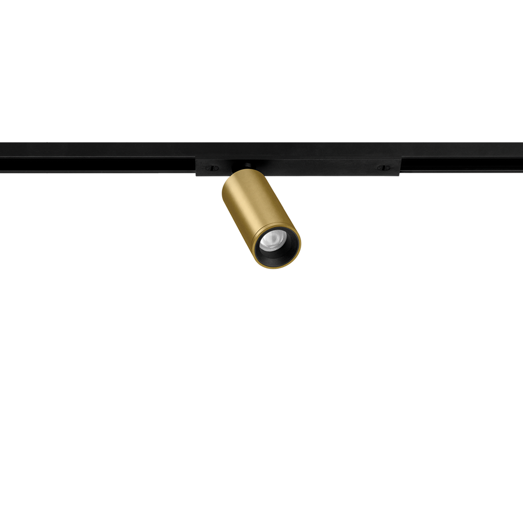 Spot Pentru Șină Arkoslight Minimal Fit 20 24V, Auriu, 2700K, Dim Options, Unghi 54°, 2,1W, Ip20, Cri>90
