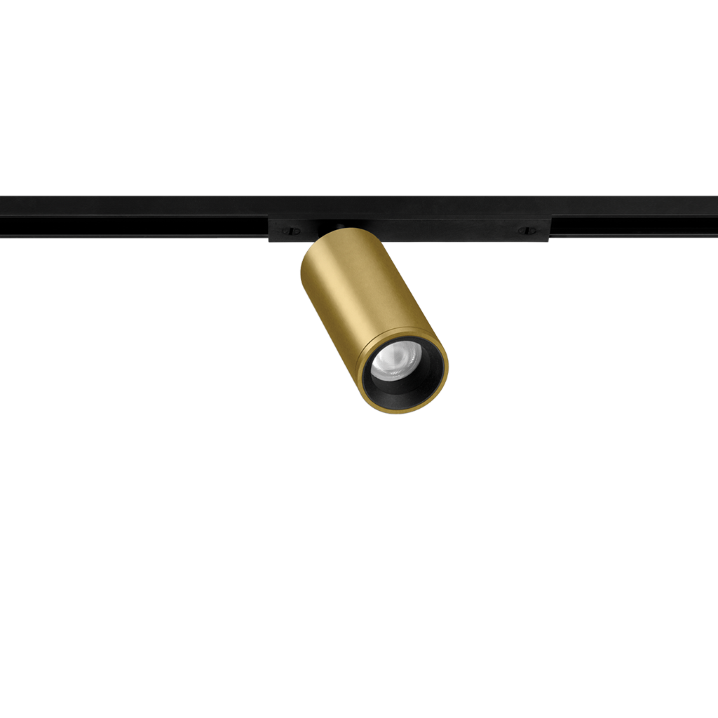 Track Spotlight Arkoslight Minimal Fit 27 24V, Gold, 2700K, DIM options, 18° Beam Angle, 4.5W, IP20, CRI>90