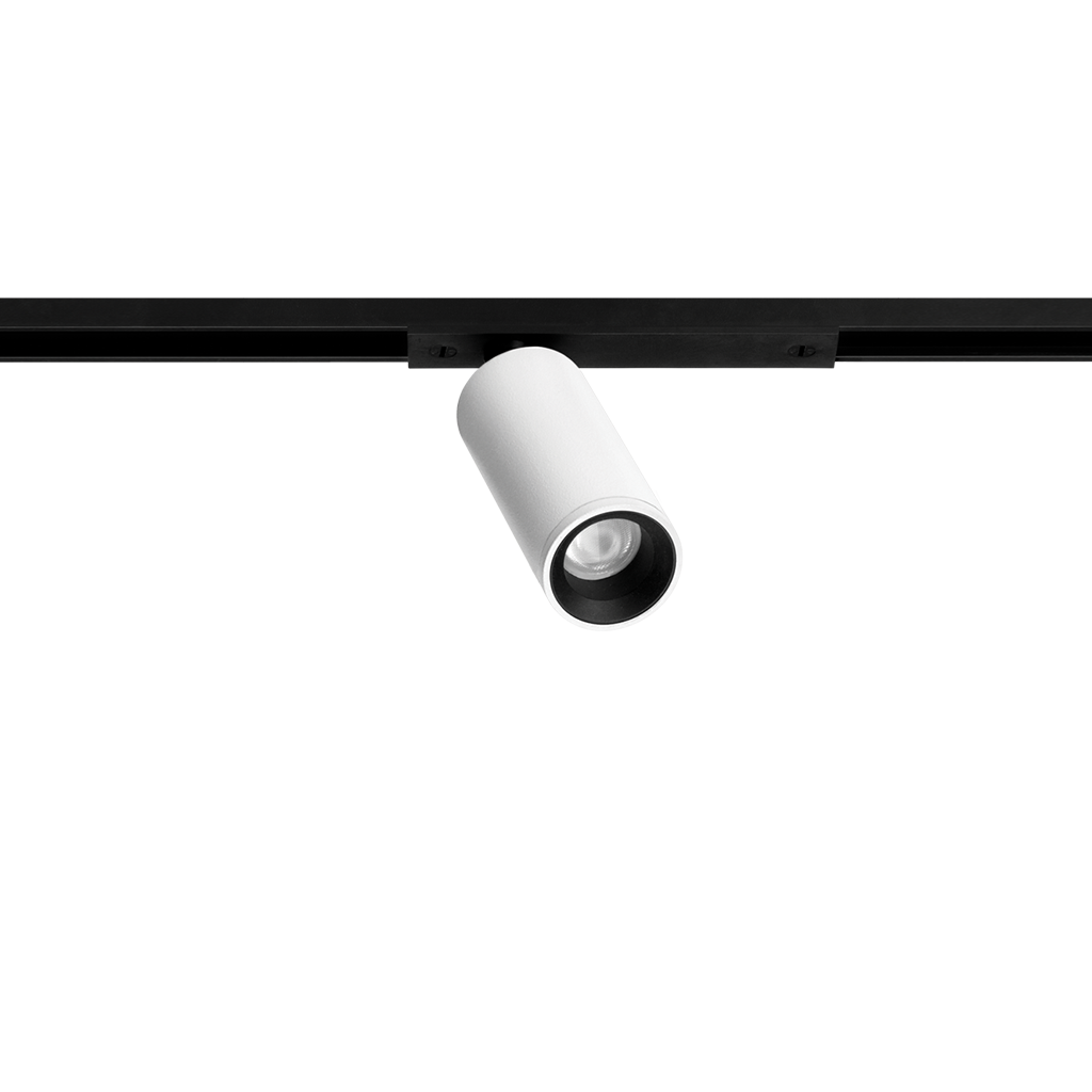 Spot Pentru Șină Arkoslight Minimal Fit 27 24V, Alb Texturat, 2700K, Dim Options, Unghi 18°, 4,5W, Ip20, Cri>90