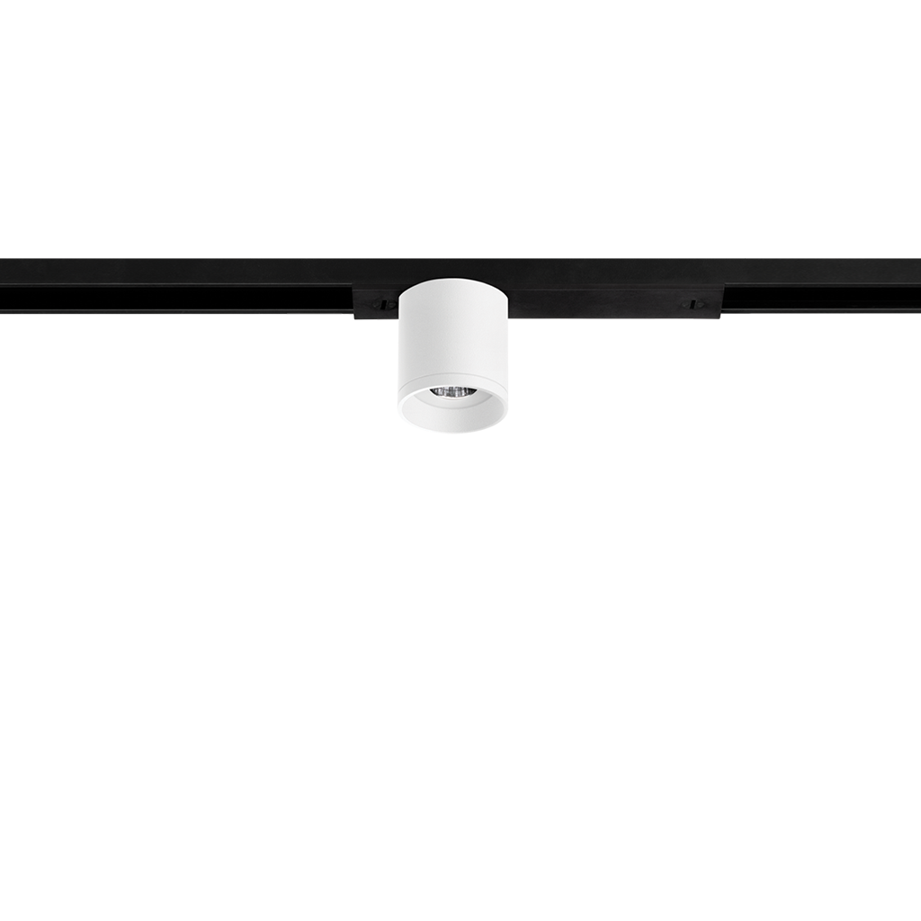 Track Spotlight Arkoslight Minimal Top Micro 24V, Textured White, 2700K, DIM options, 19° Beam Angle, 2.1W, IP20, CRI>90